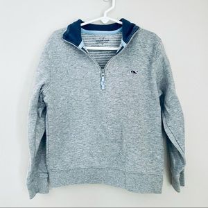 Vineyard Vines Quarter Zip Heather Grey Pullover Sweatshirt Top 7